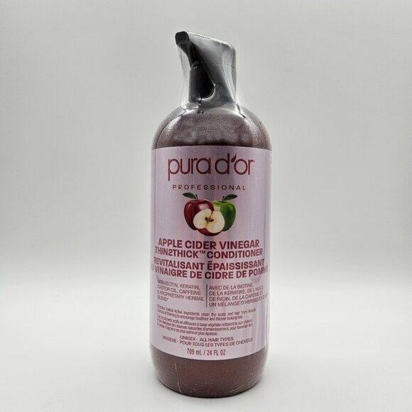 Pura D'Or Professional Apple Cider Vinegar THIN2THICK Conditioner 709mL USA Made - Picture 1 of 5
